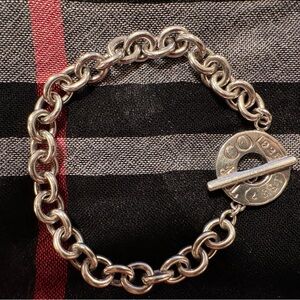 SOLD!!  ✨AUTHENTIC✨Tiffany & Co. Sterling Silver Toggle Bracelet and Heart Charm